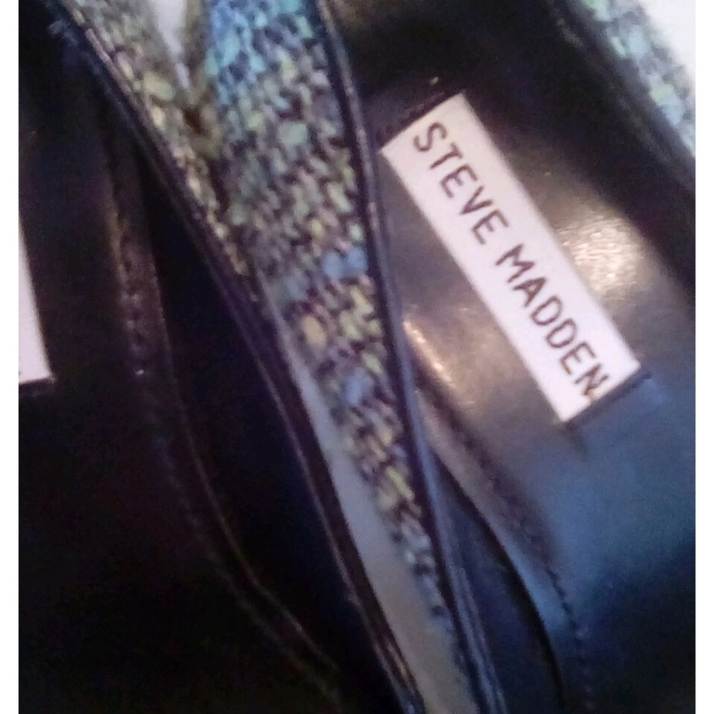 New GREEN PLAID HEELS BY Steve Madden S 8 1/2 - Picture 6 of 6